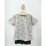 03 conjunto menino camiseta barquinho e bermuda linho angero cinza 1