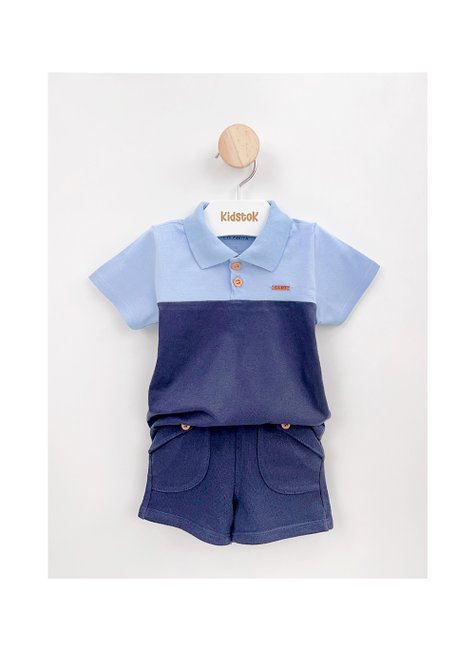 04 conjunto menino camiseta polo e bermuda moletom coloritta off white 1
