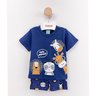 02 pijama menino camiseta e bermuda safari hello kyly azul marinho 12