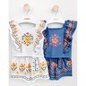 04 conjunto menina blusa e short moletinho floral nanai azul 14