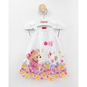 04 vestido bebe menina ursinho floral kyly branco p