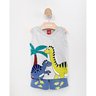 02 conjunto menino camiseta e bermuda moletom dinossauros kyly branco 1