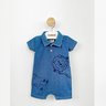 01 macaquinho bebe menino leao kiko baby jeans m