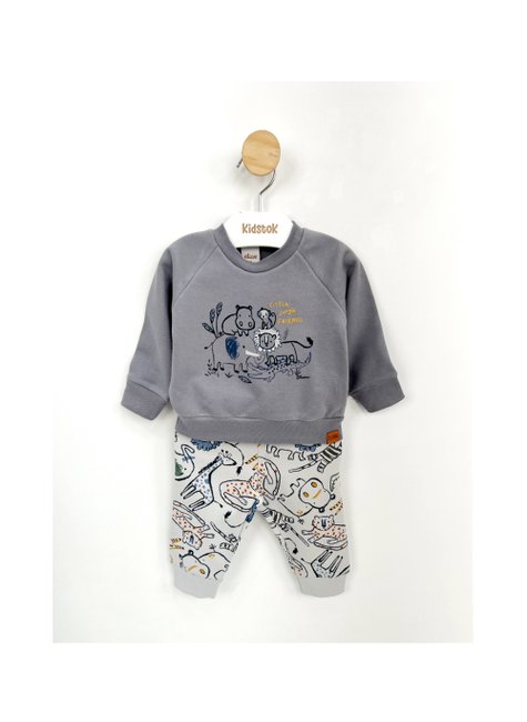 04 conjunto menino blusao e calca moletom flanelado safari elian cinza chumbo 2