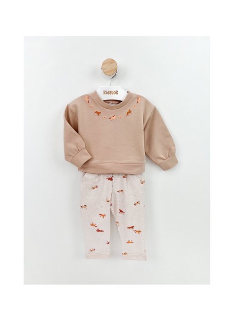 03 conjunto menina blusao e calca molecotton cavalinho coloritta bege 6