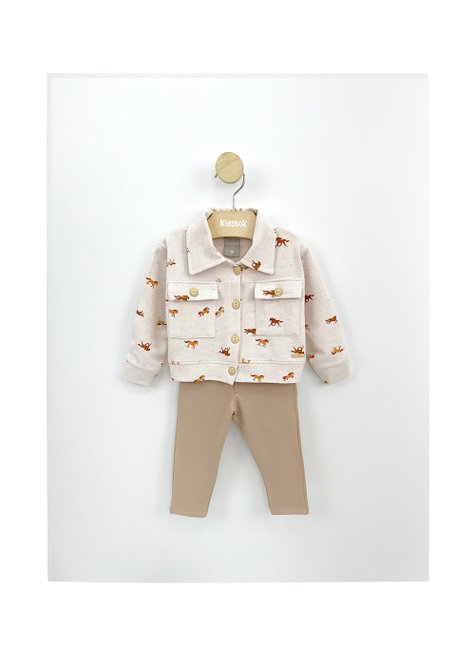 03 conjunto menina jaqueta moletinho e legging molecotton cavalinho coloritta bege 1