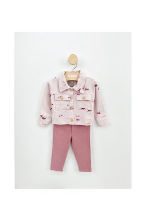 04 conjunto menina jaqueta moletinho e legging molecotton cavalinho coloritta bege 1