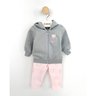 03 conjunto menina jaqueta moletom trico e legging gatinho angero cinza g