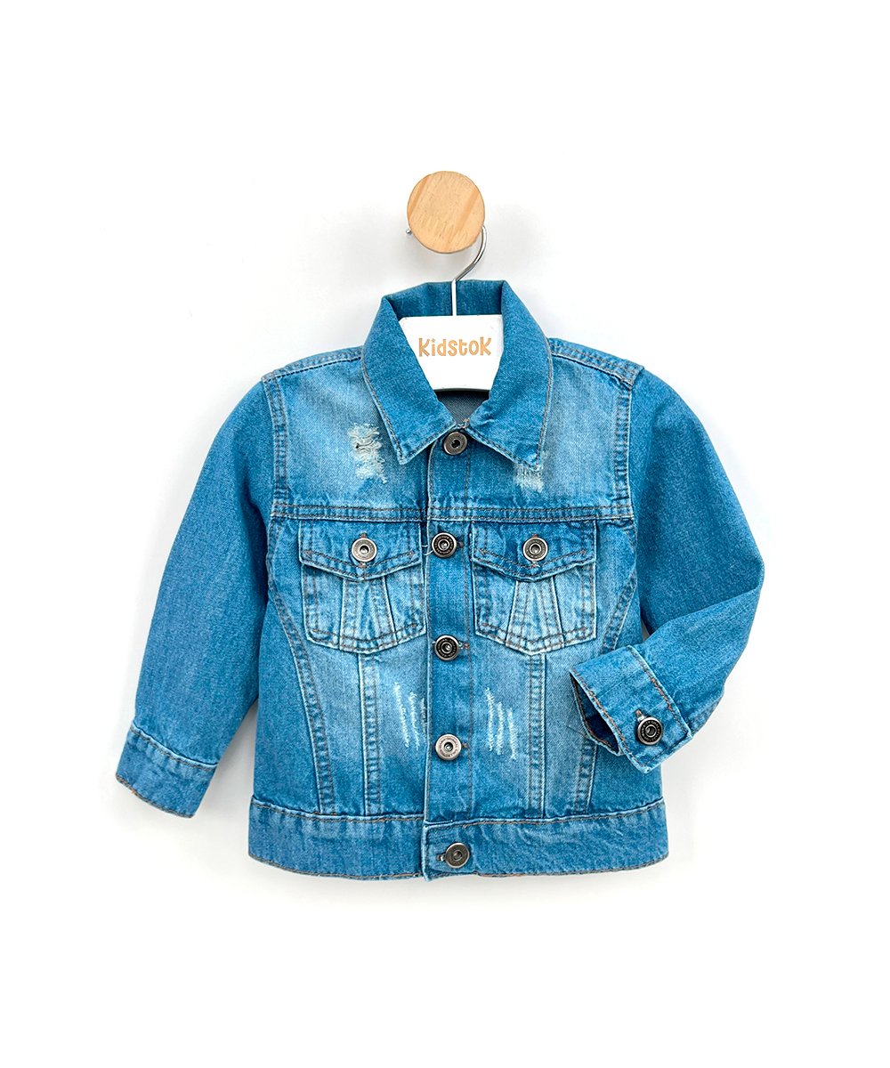 Jaqueta Menino Jeans Destroyed - Mania Kids