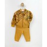 03 conjunto menino jaqueta e calca moletom safari bolso elian mostarda 3
