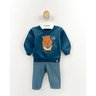 04 conjunto bebe menino blusao e calca moletom hipopotamo elian mostarda g