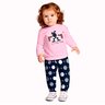 03 conjunto bebe menina blusao moletom e calca legging ursinho kyly off white p