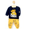 05 conjunto bebe menino blusao e calca moletom simba fakini marrom m