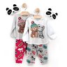 03 pijama menina manga longa brilha no escuro pets c mascara kyly branco 3