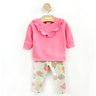 02 conjunto bebe menina blusao e legging frutas neon fakini rosa g