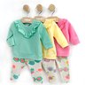04 conjunto bebe menina blusao e legging frutas neon fakini rosa g