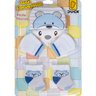 01 kit luvas touca e meia bebe menino ursinho listras recem nascido duck meias branco rn
