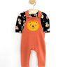 04 conjunto bebe menino body jardineira moletom leaozinho kyly cinza chumbo g