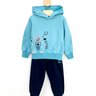 05 conjunto menino blusao c capuz e calca moletom moto angero azul g