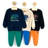 01 conjunto menino blusao e calca moletom urso geometrico kyly bege 8