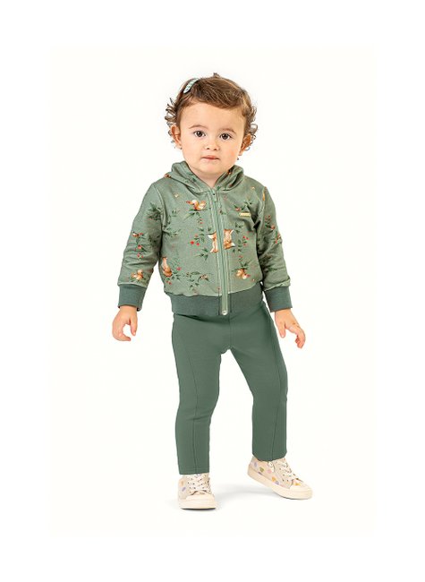 02 conjunto menina jaqueta e calca molecotton raposa ramos coloritta bege g