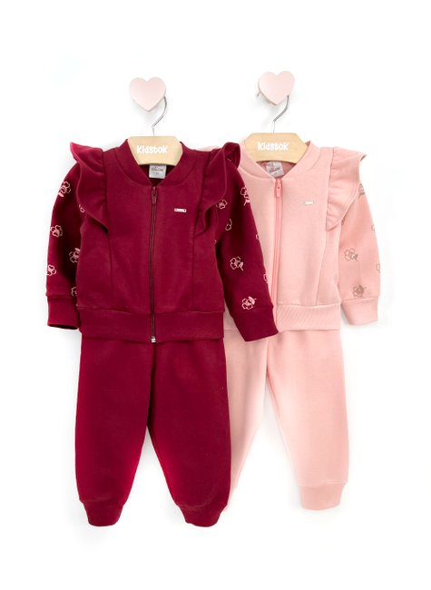 05 conjunto menina jaqueta e calca moletom babado flores elian pessego 4