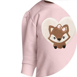 01 conjunto menina blusao moletom e legging guaxinim bordado kyly azul marinho 3