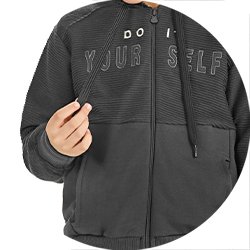 01 conjunto menino jaqueta texturizada e calca moletom your self angero cinza chumbo 4