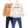 01 conjunto menina blusao moletom e calca molecotton laco paete brandili caramelo 6