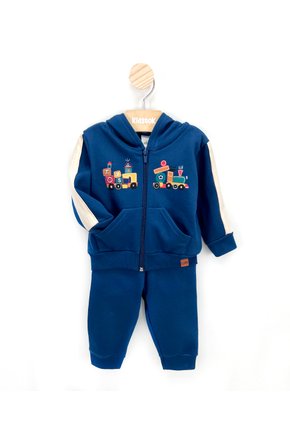 06 conjunto menino jaqueta e calca moletom caminhoes elian cinza m