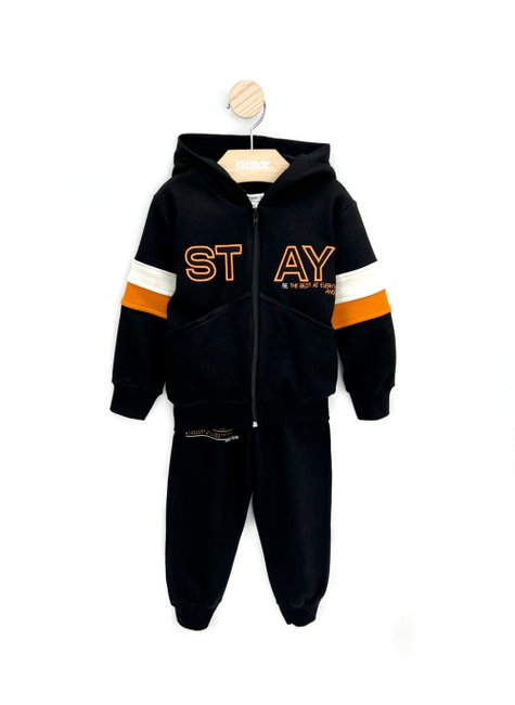 04 conjunto menino jaqueta moletom everest e calca stay angero marrom 4