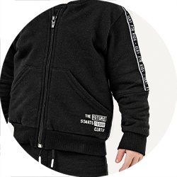 01 conjunto menino jaqueta e calca moletom future coloritta preto 1