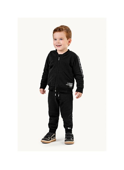 02 conjunto menino jaqueta e calca moletom future coloritta preto 1