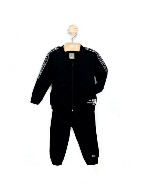 04 conjunto menino jaqueta e calca moletom future coloritta preto 1