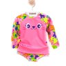 01 conjunto menina safari protecao uv kamylus rosa 2