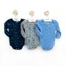 02 kit body bebe menino manga longa c 3 estampado kidstok m