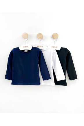Kit 3 Camisetas T&eacute;rmicas Unissex Tricolor &ndash; Kidstok