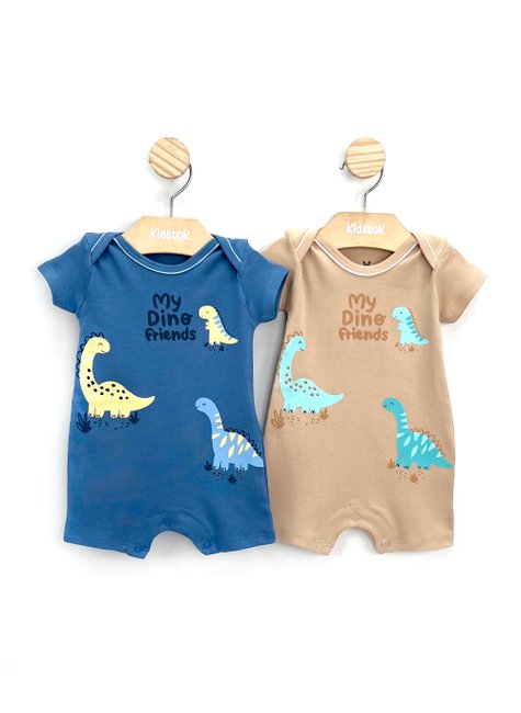 01 macaquinho bebe menino my dino kiko baby azul escuro p