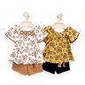 05 conjunto menina bata e short moletinho pintinhas kyly mostarda 6