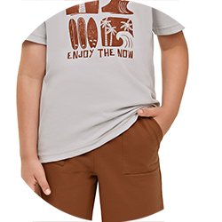 03 conjunto menino camiseta e bermuda coqueiro elian cinza 8