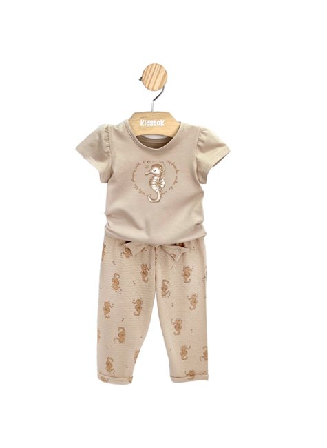 05 conjunto bebe menina blusa e calca malha cavalo marinho coloritta azul m