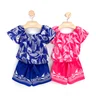 03 conjunto menina blusa e short moletom folhagem nanai azul escuro 8