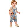 01 conjunto bebe menino camiseta e jardineira cachorrinhos elian azul m