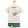 04 conjunto menino camiseta e bermuda moletinho rinoceronte brandili caramelo 1