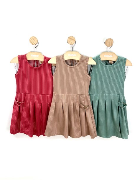 01 vestido menina moletinho plissada angero areia 10