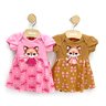 06 conjunto bebe menina vestido e short raposa kyly caramelo p