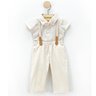 01 conjunto bebe menino body e calca suspensorio mundi off white p