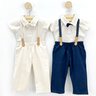 02 conjunto bebe menino body e calca suspensorio mundi off white p