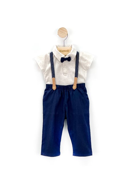 04 conjunto bebe menino body e calca suspensorio mundi off white p