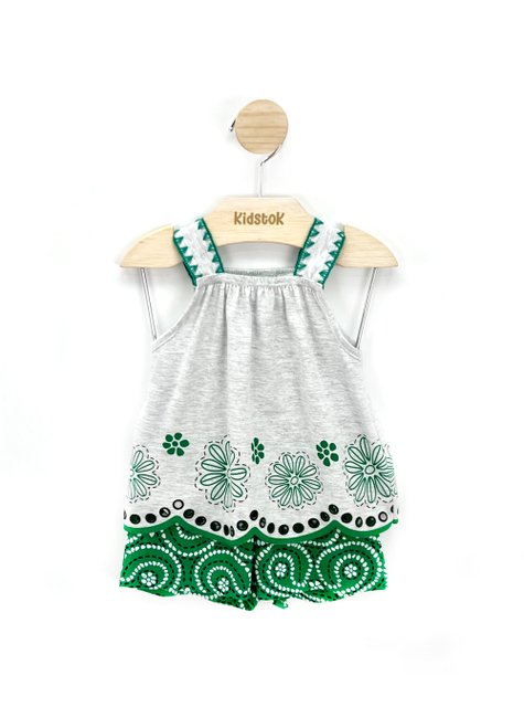 02 conjunto menina blusa e short flores nanai branco 4